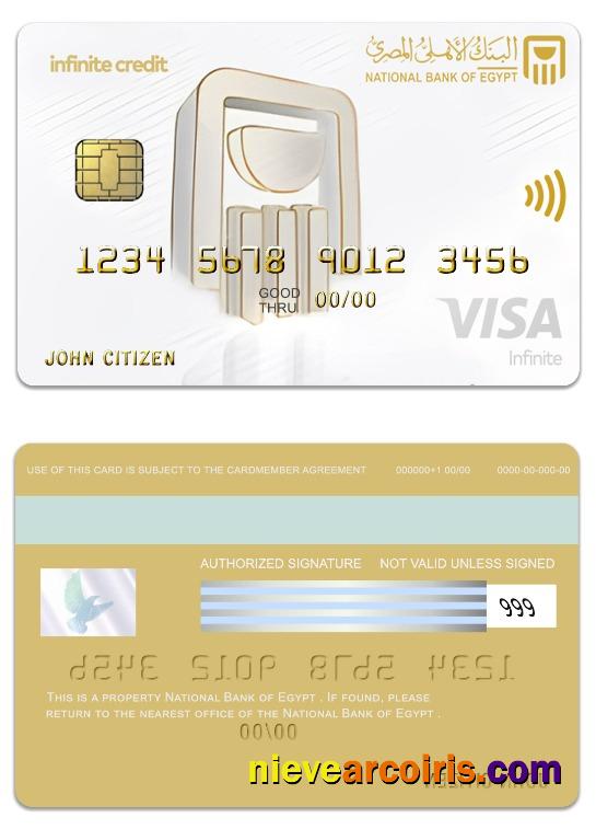 Egypt National Bank of Egypt visa infinite card